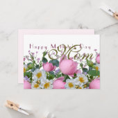 ピンクローズハッピーマザーズ日ママママカード カード (正面/裏面インサイチュ)
