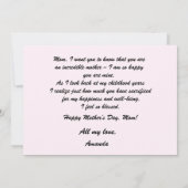 ピンクローズハッピーマザーズ日ママママカード カード (裏面)