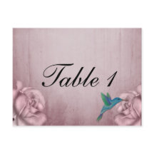 ピンクローズハミングバードテーブル番号