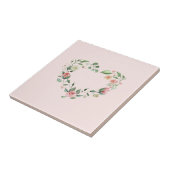 ピンクローズハートリースカスタム背景 タイル (側面)