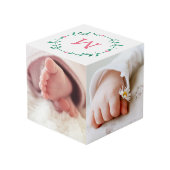 ピンクローズバドリースモノグラムベビーフォト フォトキューブ (裏面アングル)