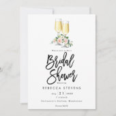 ピンクローズバブライドシャワーの招待状 招待状 (正面)