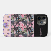ピンクローズバラ水彩ヴィンテージカスタマイズ可能 Case-Mate iPhoneケース (裏面(横))