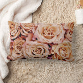 ピンクローズバラ装飾用クッション ランバークッション (ブランケット)