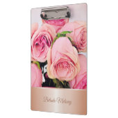 ピンクローズバラ金ゴールド クリップボード (左)