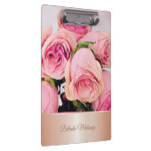 ピンクローズバラ金ゴールド クリップボード (右)