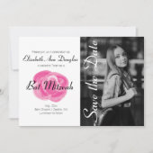 ピンクローズバルミツワー招待状 招待状 (正面)