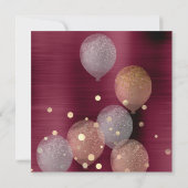 ピンクローズバルーンスウィート16ブライダルボルドーマルサル 招待状 (裏面)