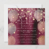 ピンクローズバルーンスウィート16ブライダルボルドーマルサル 招待状 (正面)