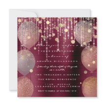 ピンクローズバルーンスウィート16ブライダルボルドーマルサル