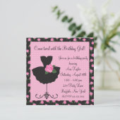 ピンクローズバレリーナバースデーパーティー 招待状 (スタンド正面)