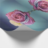 ピンクローズバレンタインズデイラッピング紙 ラッピングペーパー (角)