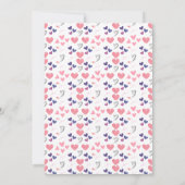 ピンクローズバレンタインデーパーティの招待状 招待状 (裏面)