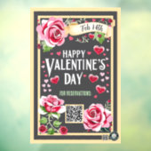 ピンクローズバレンタイン窓の固定カスタマイズ/ 24x36 /  ウィンドウサイン (シート3)