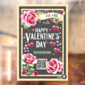 ピンクローズバレンタイン窓の固定カスタマイズ/ 24x36 /  ウィンドウサイン (シート2)