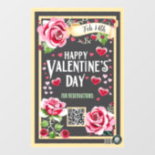 ピンクローズバレンタイン窓の固定カスタマイズ/ 24x36 /  ウィンドウサイン (シート)