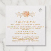 *~*ピンクローズバーコードQRコードありがとうギフトラベル フェイバータグ (裏面)