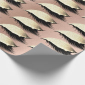 ピンクローズパウダー金ゴールドグリッターアイズラッシュ金ゴールド ラッピングペーパー (角)