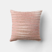 ピンクローズパウダー金ゴールドグリッターメタリストライプライン クッション (裏面)