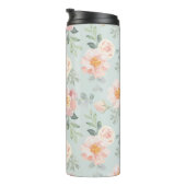 ピンクローズパステルガーデンパターン タンブラー (回転右)