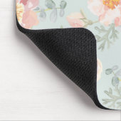 ピンクローズパステルガーデンパターン マウスパッド