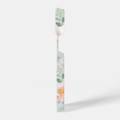 ピンクローズパステルガーデンパターン iPhoneケース (左側面)