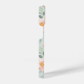 ピンクローズパステルガーデンパターン iPhoneケース (右側面)