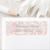 ピンクローズパステルスパークリー差出人住所ラベル ラベル (インサイチュ)