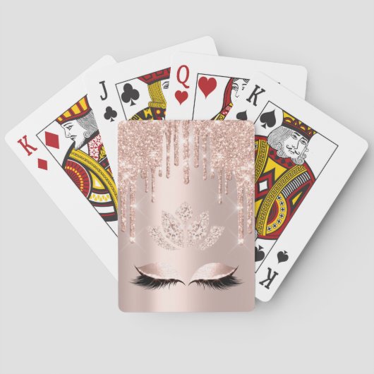 ピンクローズパステルスパークロータスダイヤモンドカジノ トランプ (裏面)