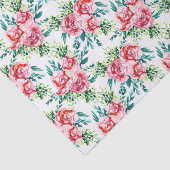 ピンクローズパターンウォーターカラーイラストレーション 薄葉紙 (詳細)