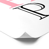 ピンクローズパリヴィンテージポスタフランスのー ポスター (角)