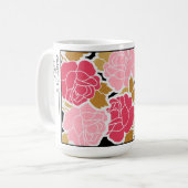 ピンクローズパリヴィンテージポスターマフランスのグ コーヒーマグカップ (正面左)