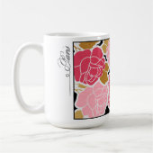 ピンクローズパリヴィンテージポスターマフランスのグ コーヒーマグカップ (左)