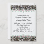 ピンクローズヒョウSweet sixteen誕生日パーティー 招待状 (裏面)