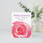 ピンクローズビューティフルアニバーサリー招待状 招待状 (スタンド正面)