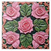 ピンクローズビューティフルコレクシ人気があるョン タイル (正面)