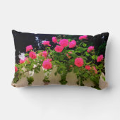 ピンクローズピッケット装飾用クッション ランバークッション (裏面)