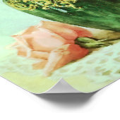 ピンクローズファインアートフラワー絵画ズ ポスター (角)