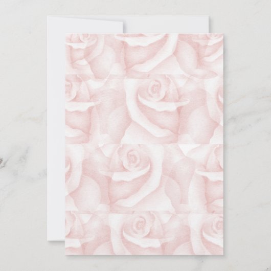 ピンクローズファースト誕生日 招待状 (裏面)