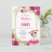 ピンクローズフィエスタバースデーパーティーの招待 招待状 (スタンド正面)