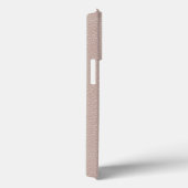 ピンクローズフェイクレザーエフェクトカスタムイニシャル Case-Mate iPhoneケース (裏面 / 右)