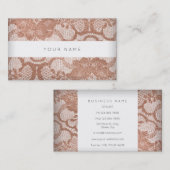 ピンクローズフェイク金ゴールドパウダーレースVip 名刺 (正面/裏面)