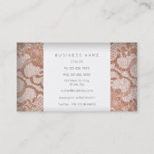 ピンクローズフェイク金ゴールドパウダーレースVip 名刺 (裏面)