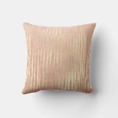 ピンクローズフォキエ赤面金ゴールドストロークストライプズパステル クッション (裏面)