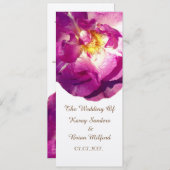 ピンクローズフォトエレガントな結婚式招待状 招待状 (正面/裏面)