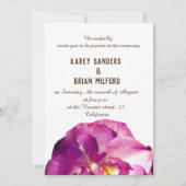 ピンクローズフォトエレガントな結婚式招待状 招待状 (裏面)