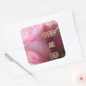 ピンクローズフォーエバー結婚ズ封筒用シールシール スクエアシール (封筒)