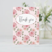 ピンクローズフラットサンキューカード サンキューカード (スタンド正面)