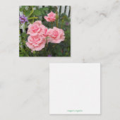 ピンクローズフラットノートカード ノートカード (正面/裏面)