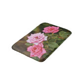 ピンクローズフラワーアートガーデンバスマット敷物 バスマット (アングル)